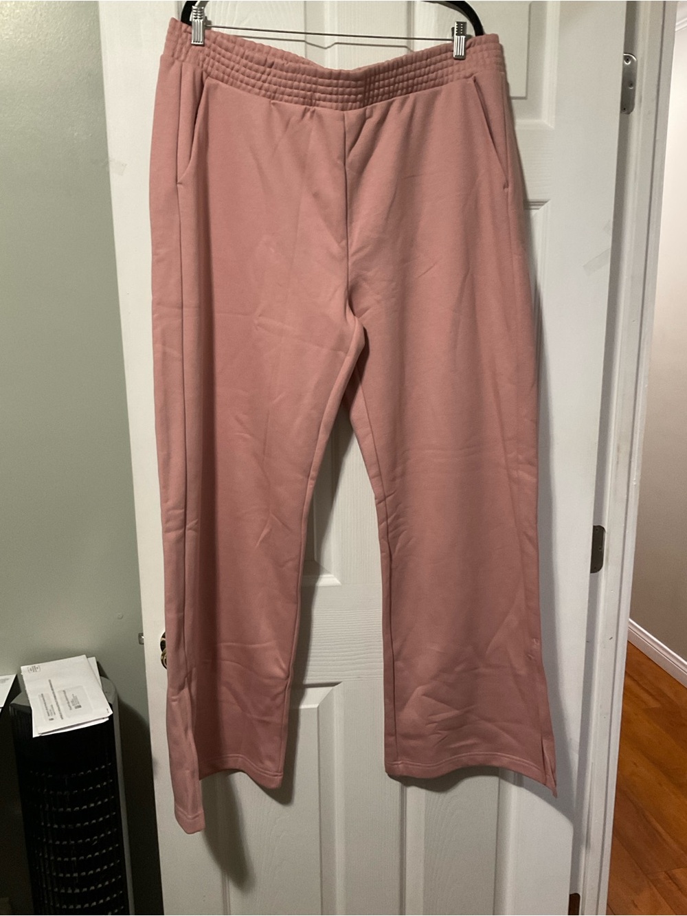 Pink Wide-Leg Sweatpants